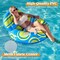 Inflatable Pool Float Lounger - River Tube Floating Chair Sofa with Big Backrest, Blow Up Floaties Lake Raft Lounge with Mesh Bottom Handle Cup Holder Pool Party Toys for Adults (Blue Yellow)